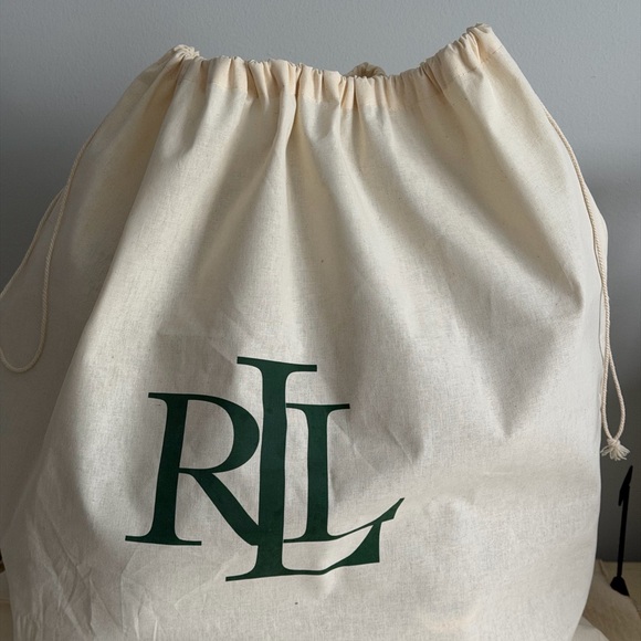 Lauren Ralph Lauren Dryden Marcy Large Satchel Cognac Leather Dust Bag - Picture 11 of 13